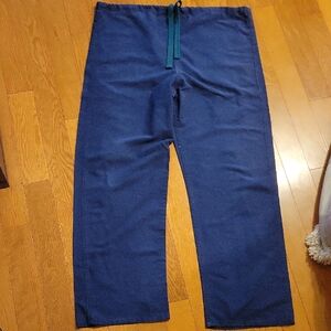 Blue Joggers with Cotton Blend and Flat Front